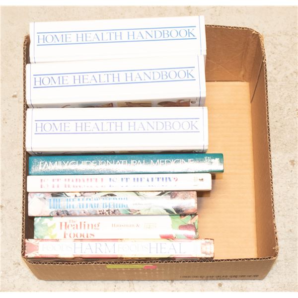 HARDCOVER BOOKS NATURAL HEALING/REMEDIES 8PCS