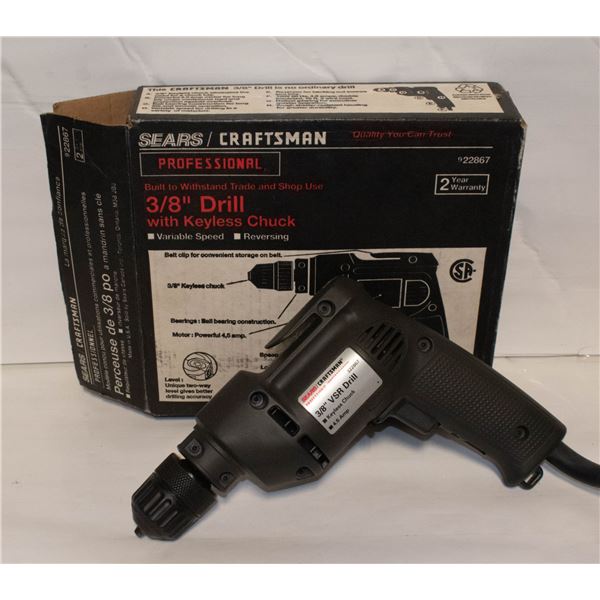 SEARS CRAFTSMAN 3/8  DRILL