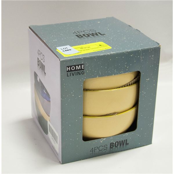 BRAND NEW HOME LIVING 4PC BOWL SET - 8 OZ CAPACITY