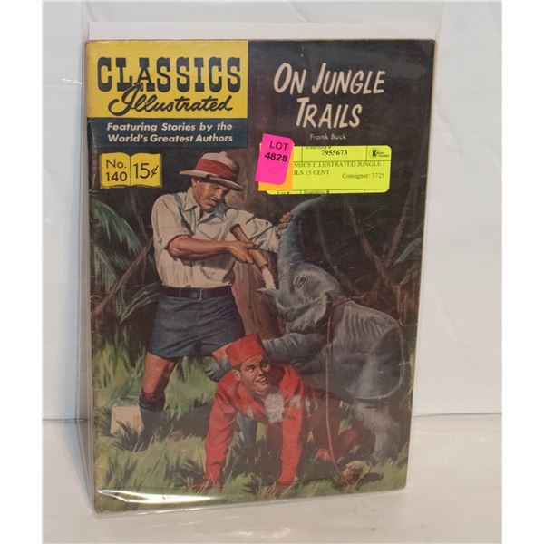 CLASSICS ILLUSTRATED JUNGLE TRAILS 15 CENT