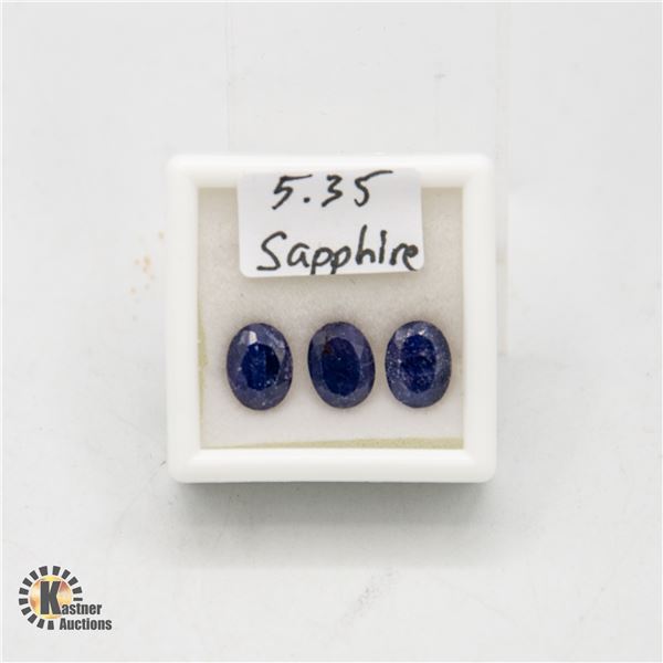 5.35 CT OVAL SHAPED SAPPHIRE COLOR ENHANCED