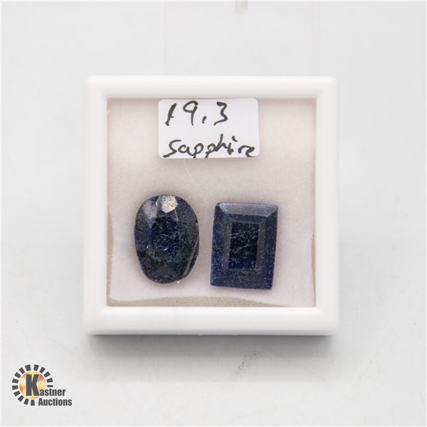 19.30 CT OVAL & EMERALD SHAPED SAPPHIRE
