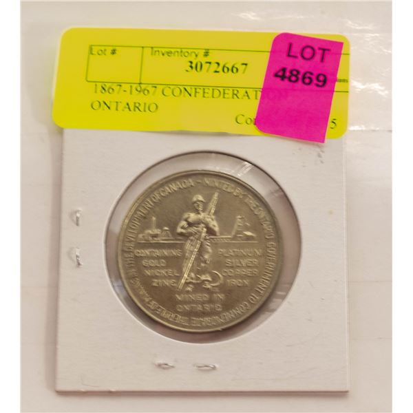 1867-1967 CONFEDERATION ONTARIO