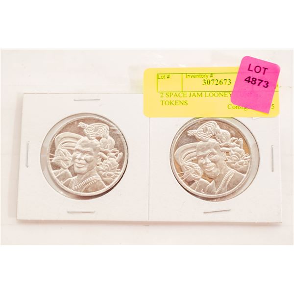 2 SPACE JAM LOONEY TUNES TOKENS
