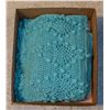 Image 1 : VINTAGE CROCHET BLANKET BLUE 68" X 60"