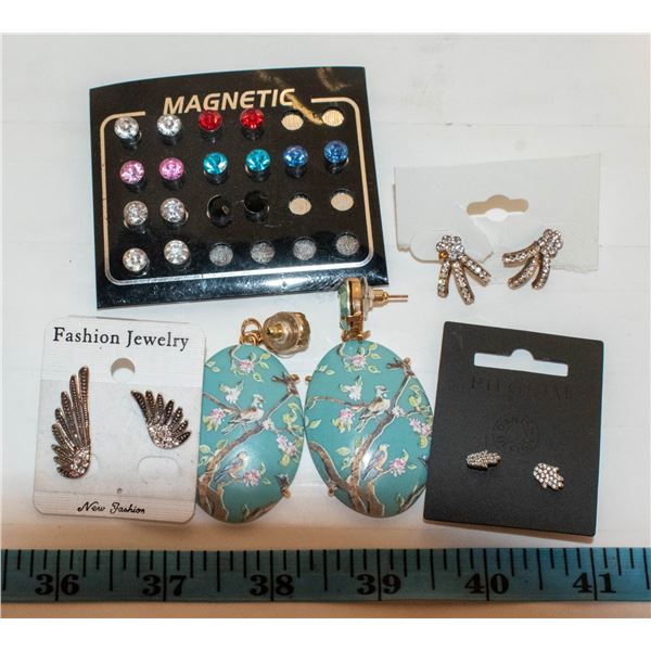 EARRINGS BIRDS HAMSA HAND ANGEL WINGS