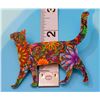 Image 1 : BOHO STYLE MULTI COLORED CAT BROOCH.