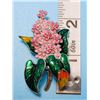 Image 1 : SILVER TONE LILAC AND LEAVES BROOCH