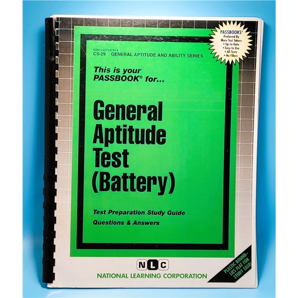 GENERAL APPTITUDE TEST (BATTERY) FOR