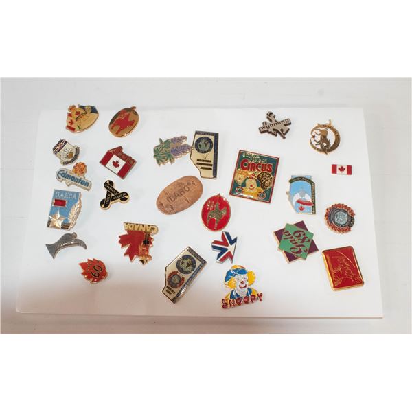 VINTAGE 25 ASSORTED COLLECTOR PINS