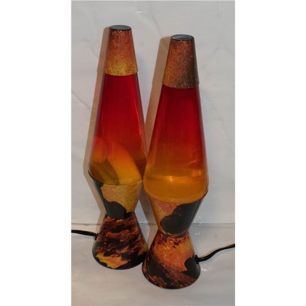 2 MATCHING LAVA LAMPS