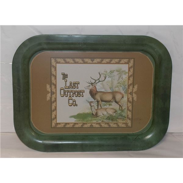 THE LAST OUTPOST CO TIN TRAY 17"X13"