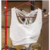 Image 1 : WHITE SPORTS BRA WITH LATTICE BACK