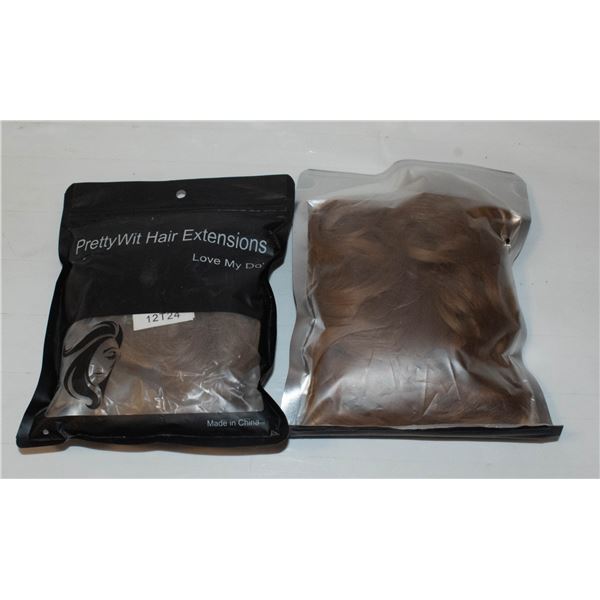 FLAT OF 2 NEW BAGS OF HAIR EXTENSIONS