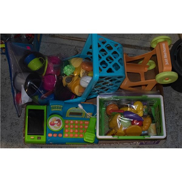 KIDS CASH REGISTER/CART/OVER 120 PCS