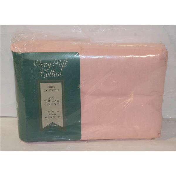 NEW 4PC KING SHEET SET 200 THREAD COUNT