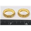 Image 1 : 2 GOLD TONE RINGS. RHINESTONE ACCENTS IN ONE RING