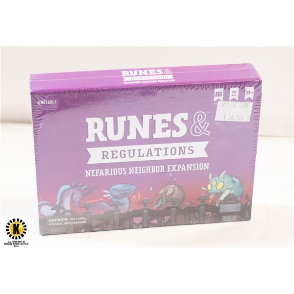 SEALED RUNES & REGULATIONS: NEFARIOUS