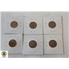 Image 2 : 6 X ONE PENNY COPPER CURRENCY COINS