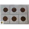 Image 1 : 6 X 2 PENCE COPPER COINS CURRENCY