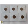 Image 2 : 6 X ONE PENNY COPPER CURRENCY COINS