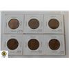 Image 1 : 6 X 2 PENCE COPPER COINS CURRENCY