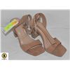 Image 1 : WOMENS BEIGE ANKLE STRAP HEELS SANDAL