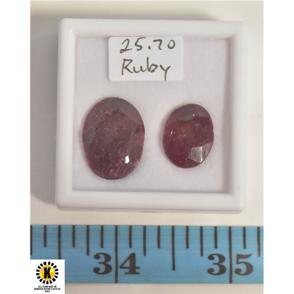 25.70 CT TW OVAL SHAPED RUBY