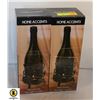 Image 1 : 2 HOME ACCENTS WINE BOTTLE TEA-LIGHT HOLDER