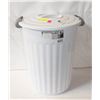 Image 1 : STERILITE 24QT UTILITY GARAGE CAN WITH LID WHITE
