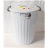 Image 1 : STERILITE 24QT UTILITY GARAGE CAN WITH LID WHITE