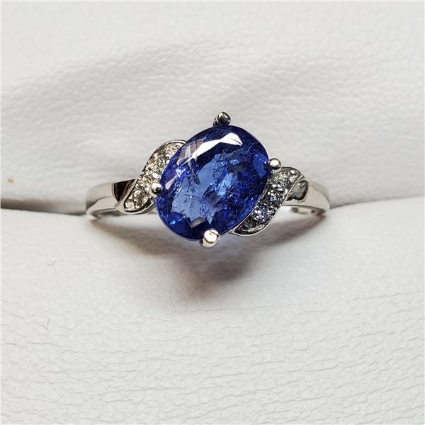 EC468-61 10K TANZANITE DIAMOND RING