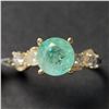 BZ1465-193 10K NATURAL EMERALD DIAMOND RING