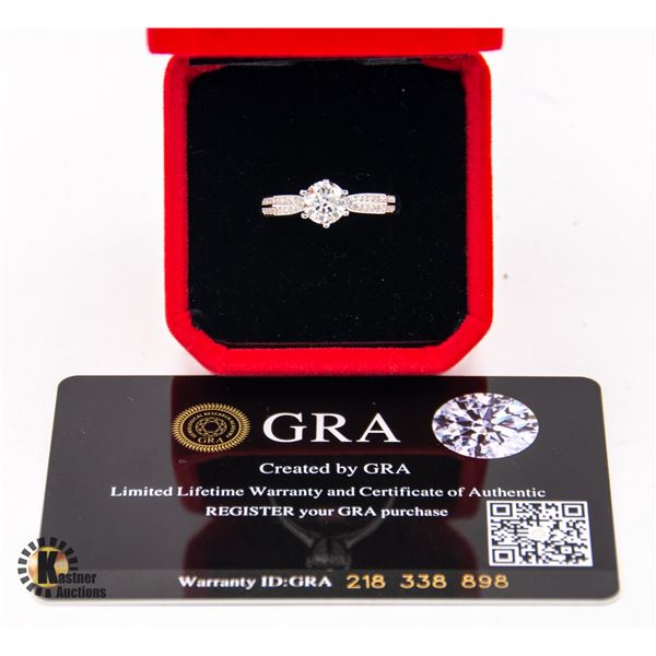 GRA CERTIFIED 1 CT RD BRILLIANT MOISSANITE VVS D W