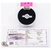 CERTIFIED LADIES RING 2.75 CT CZ CENTER WITH CLEAR