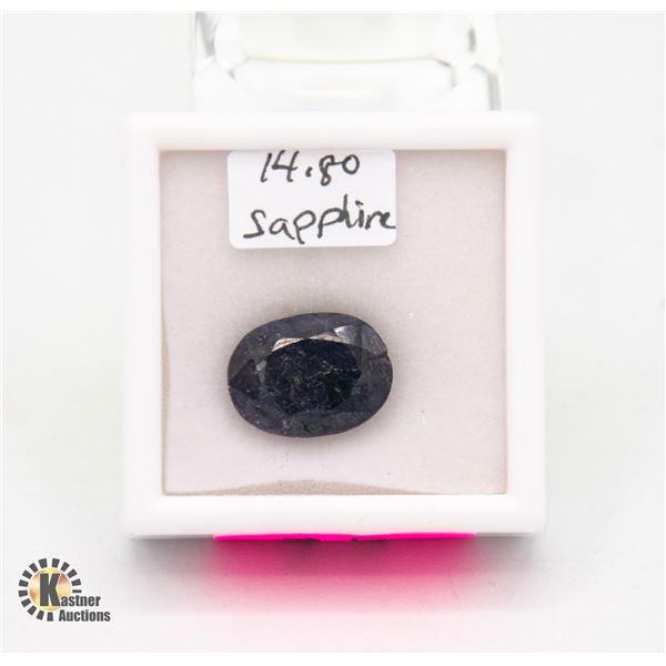 14.80 CT TW OVAL SHAPED SAPPHIRE COLOR ENHANCED