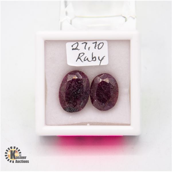 27.70 CT TW OVAL SHAPED RUBY COLOR ENHANCED