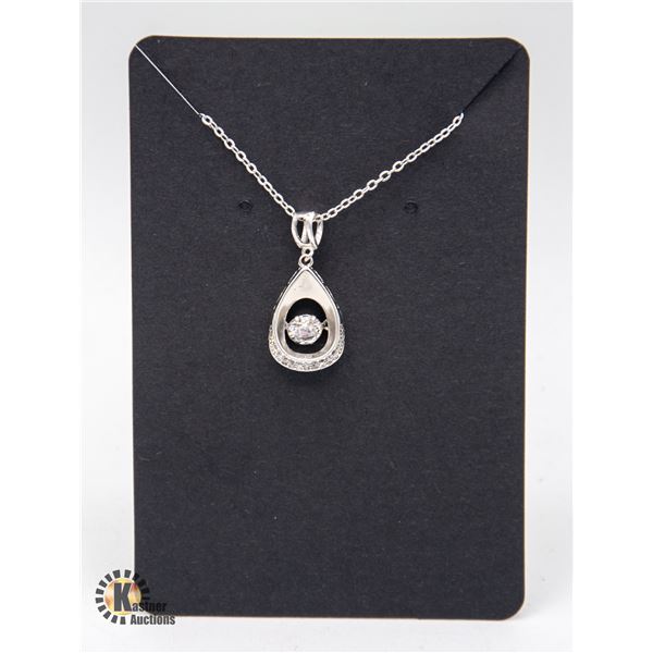 FLOATING 0.75 CT CZ WITH CLEAR ACCENTS 45 CM PENDA