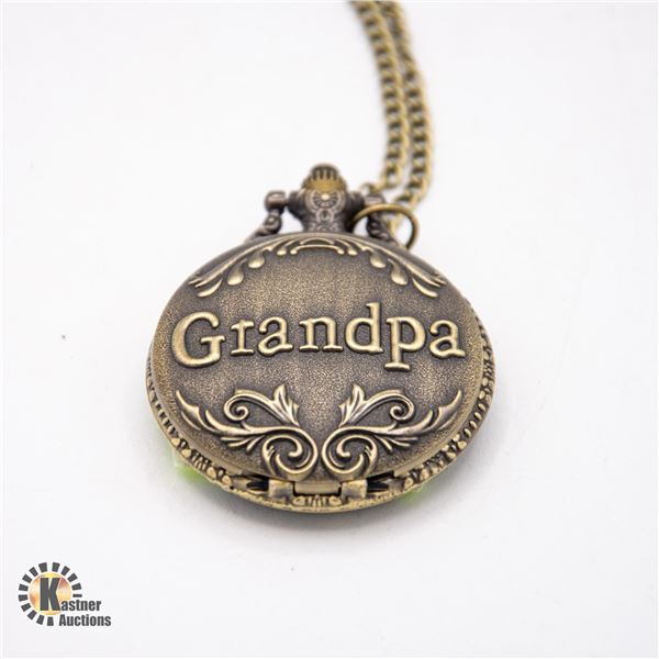 NEW BRONZE TONE GRANDPA POCKET WATCH