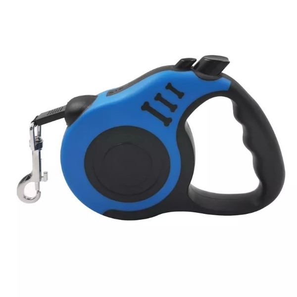 NEW DIPPERDAP 9FT RETRACTABLE PET LEASH - BLUE