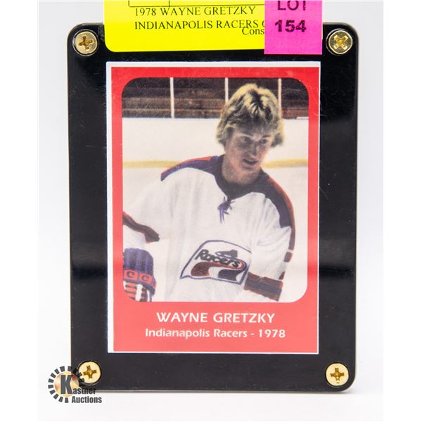 1978 WAYNE GRETZKY INDIANAPOLIS RACERS CARD