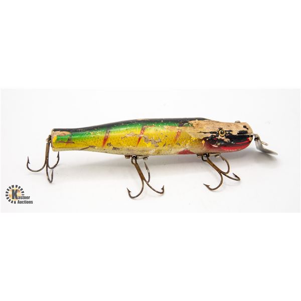 Leurre Wood Lucky Strike articulé Musky Muskie Crankbait Leurre Wood Lucky Strike articulé Musky Muskie Crankbait