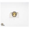 Image 1 : BZ1467-178 SILVER CITRINE RING SIZE 8