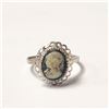 Image 1 : BZ1467-198 SILVER CAMEO RING (NEEDS CLEANING) SZ 6