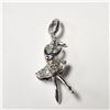 Image 1 : BZ1467-151 SILVER DIAMOND BALLERINA PENDANT
