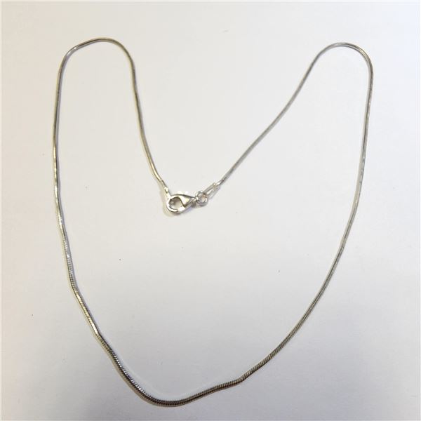 BZ1467-192 SILVER SNAKE CHAIN 15  NECKLACE