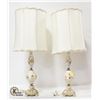 Image 1 : VINTAGE 1950S BRISTOL GLASS LAMP 34” W. ORIGINAL