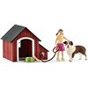 NEW SCHLEICH FARM WORLD #42376 DOG AND DOG HOUSE