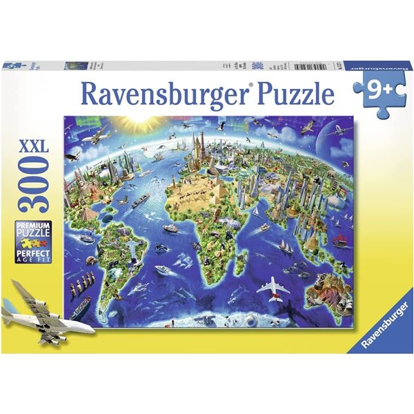 NEW RAVENSBURGER WORLD LANDMARK MAP 300PCS