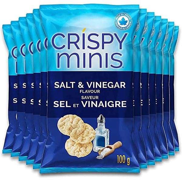 NEW CASE OF 12 CRISPY MINIS BROWN RICE CHIPS